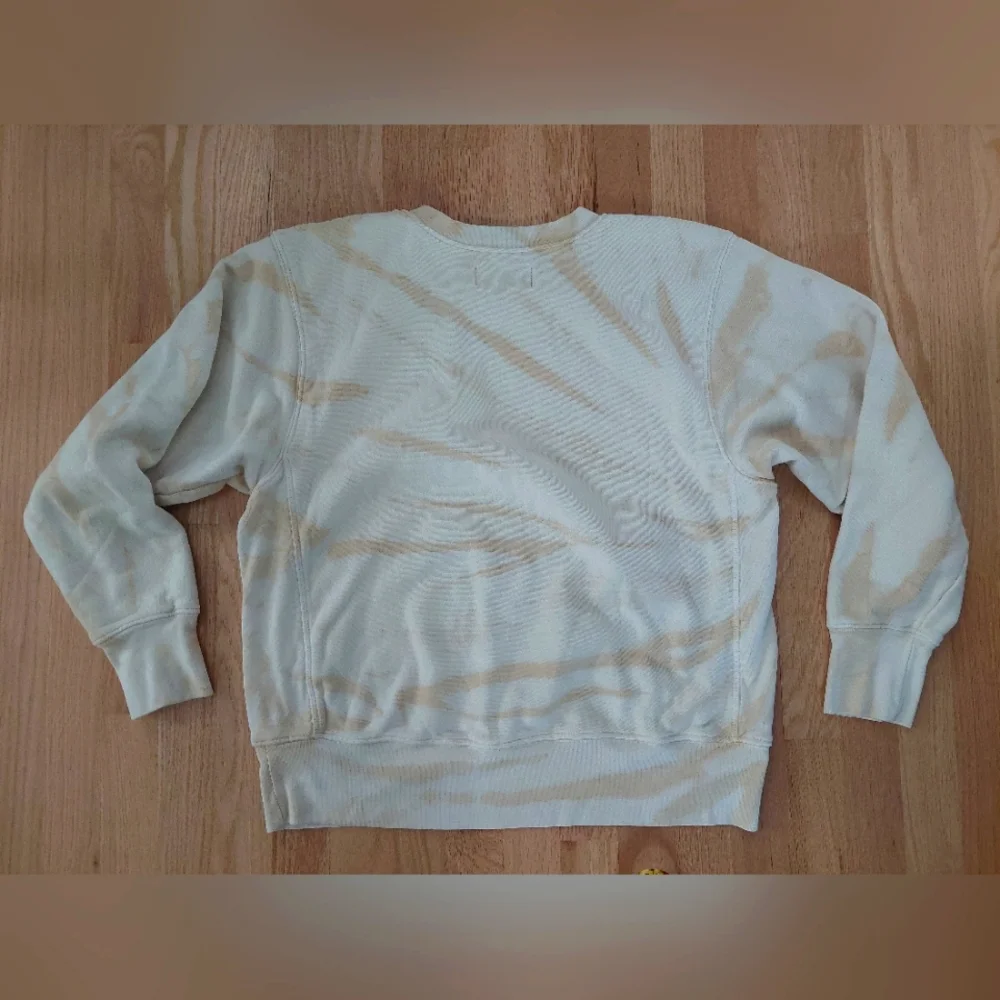 LES TIEN Tie-dye Brushed-back Cotton Sweatshirt - Beige - Picture 7 of 10